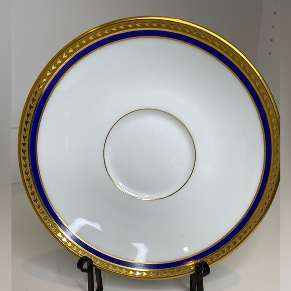 EUC VTG Wm. Guerin & Co France Limoges Teacup Saucer Heavily Gilded Scotland - Picture 5 of 10